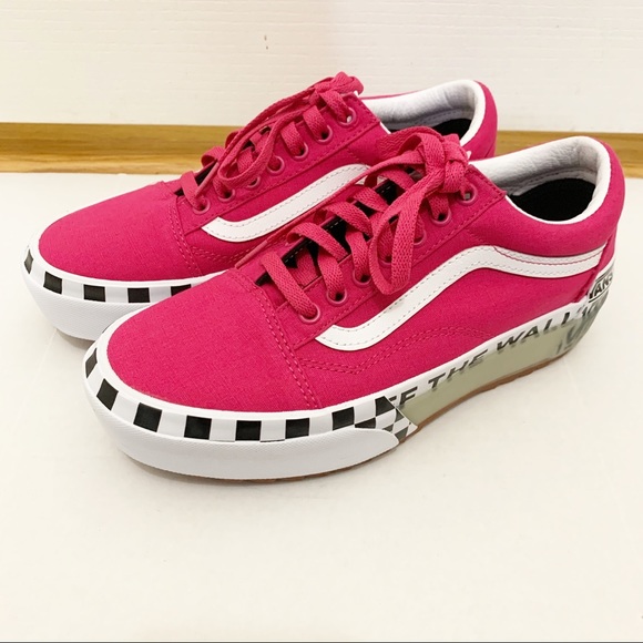 Vans Pink and White Platform Shoes - Picture 2 of 9